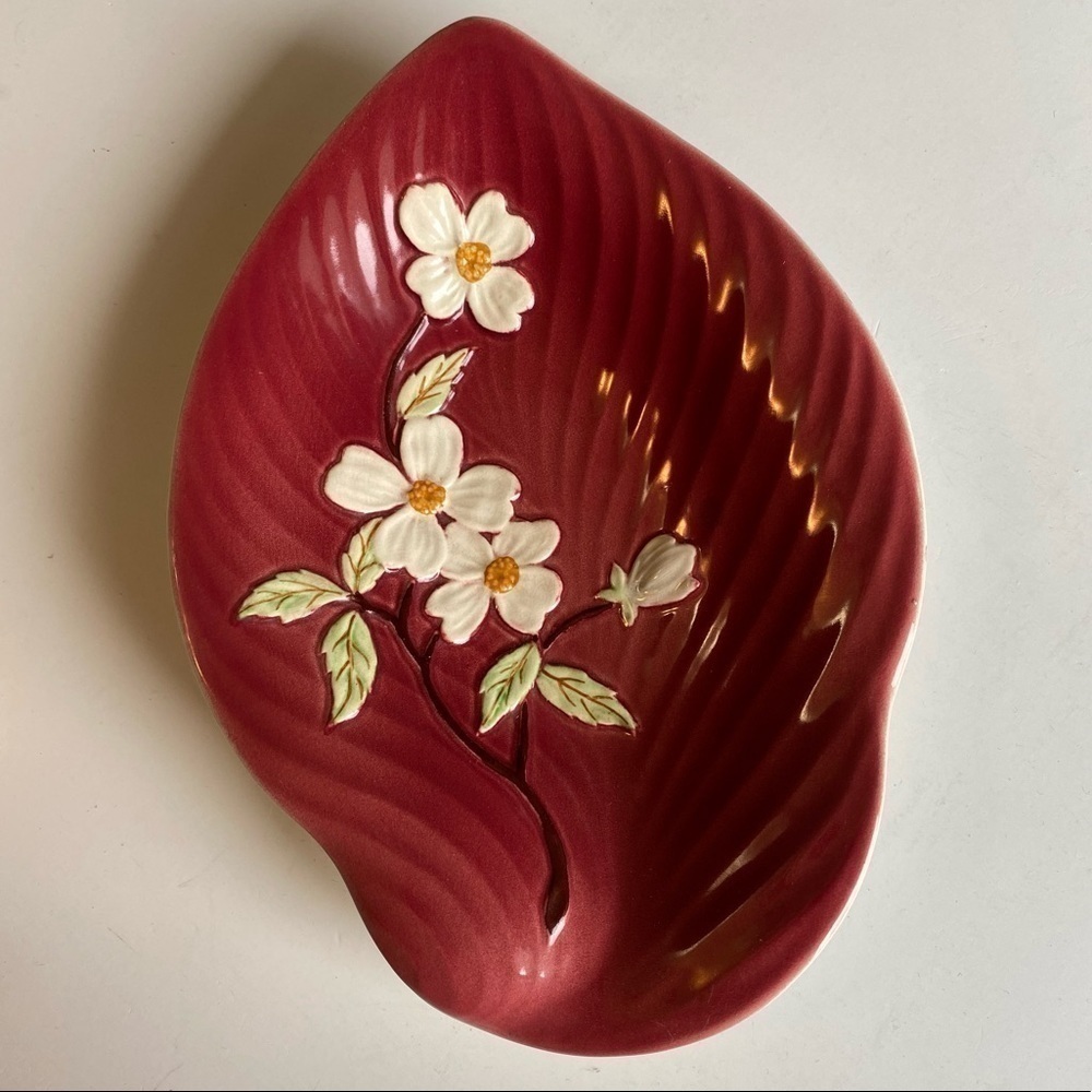 SHORTER & Son Hand painted Dog wood trinket dish